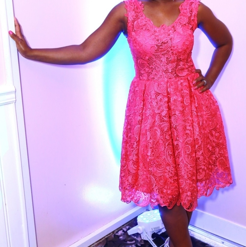 Fuscia custom made dress